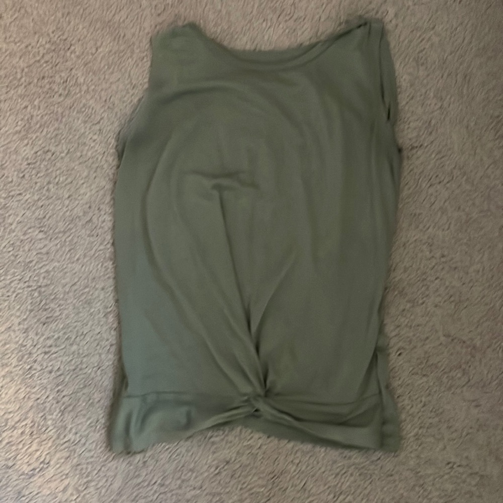 A slight lime green tank top
